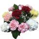 Flowers bouquet with red, pink, yellow and white carnations