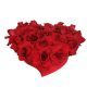 Red roses bouquet with heart form
