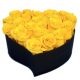 Yellow roses bouquet with heart form