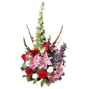 Flowers special arrangement with roses, lilies, carnations and more
