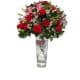 Vase Bouquet with 48 Roses, 8 Lilies