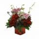 Vase Bouquet with 6 Roses, 4 Orchids, 2 Lilies