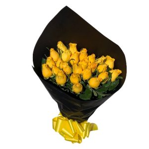 BOUQUET OF 25 ROSES YELLOW