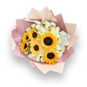ROSES AND SUNFLOWERS BOUQUET