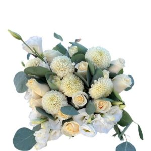 WEDDING BOUQUET IN WHITE AND LIGHT YELLOW