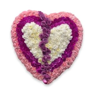 Heart Funeral floral arrangement
