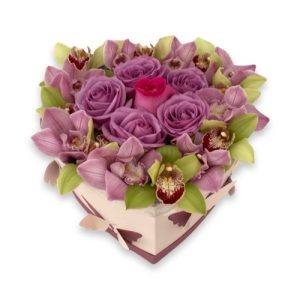 Heart pink bouquet